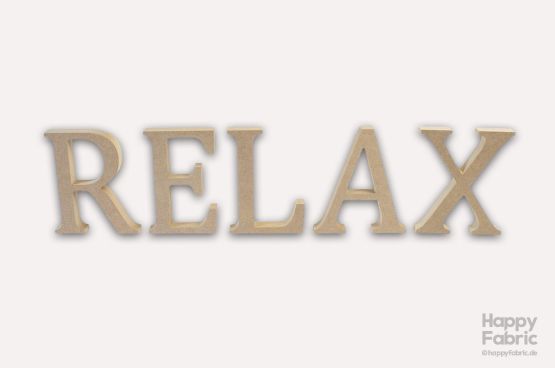 MDF Worte 'Relax'