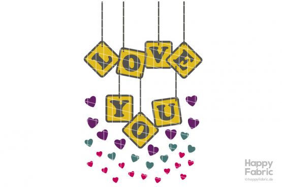 Plottdatei Valentinskarte Love you