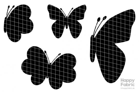 Plottdatei Einfache Schmetterlinge (Silhouetten)