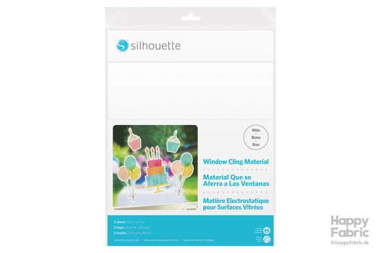 Silhouette Window Cling Material White