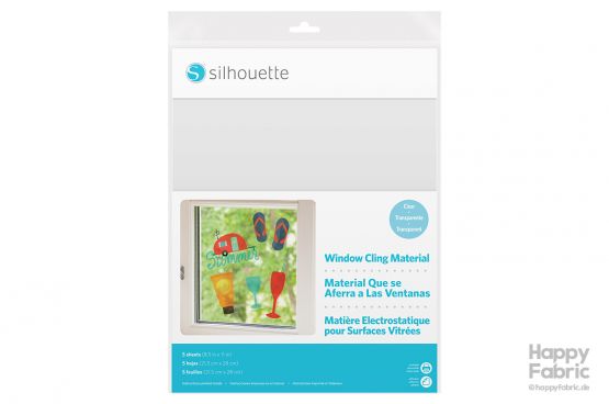 Silhouette Window Cling Material Clear