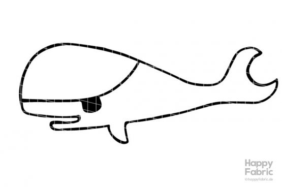 Plottdatei Wal mit Augenklappe